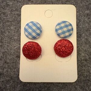 Wizard of Oz Button Earrings